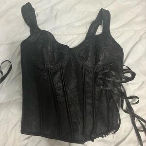 Black Lace Corset Top